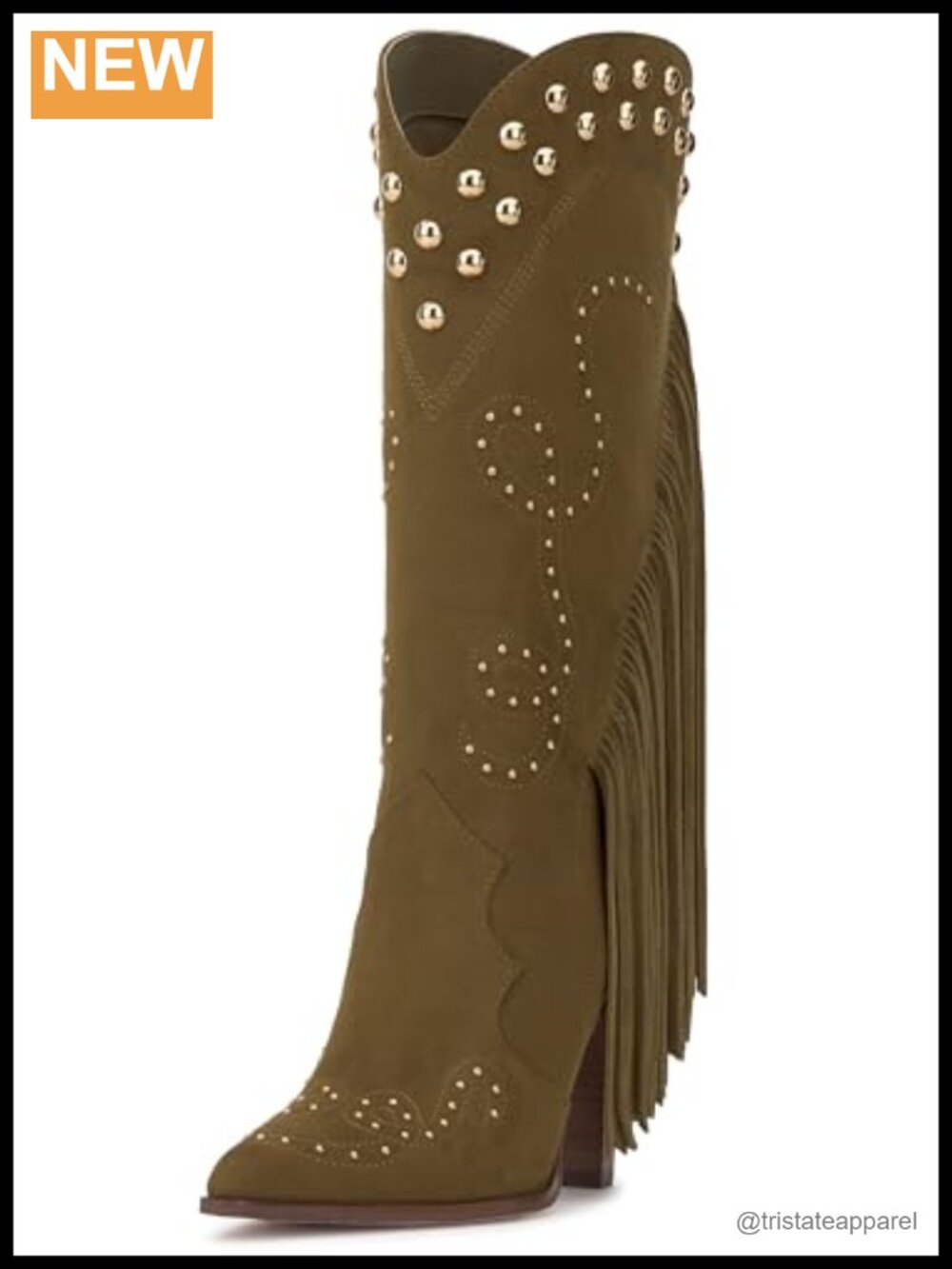 Faux Suede Mid-Calf Boots Block Heel Pointed Toe Pull-On